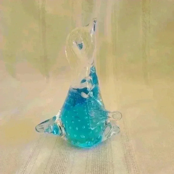 Murano Arte Glass Blue Penguin - Picture 2 of 3